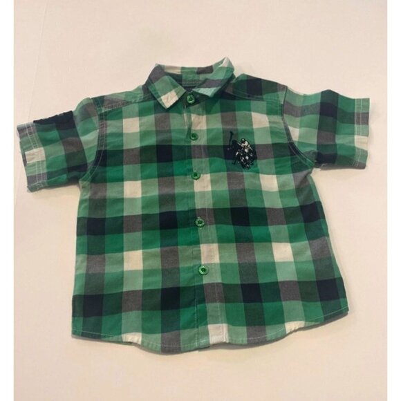 Ralph Lauren Green Plaid & Blue Polo Shirt, Big Logo, Toddlers Boys 3T, Lot - Picture 9 of 9